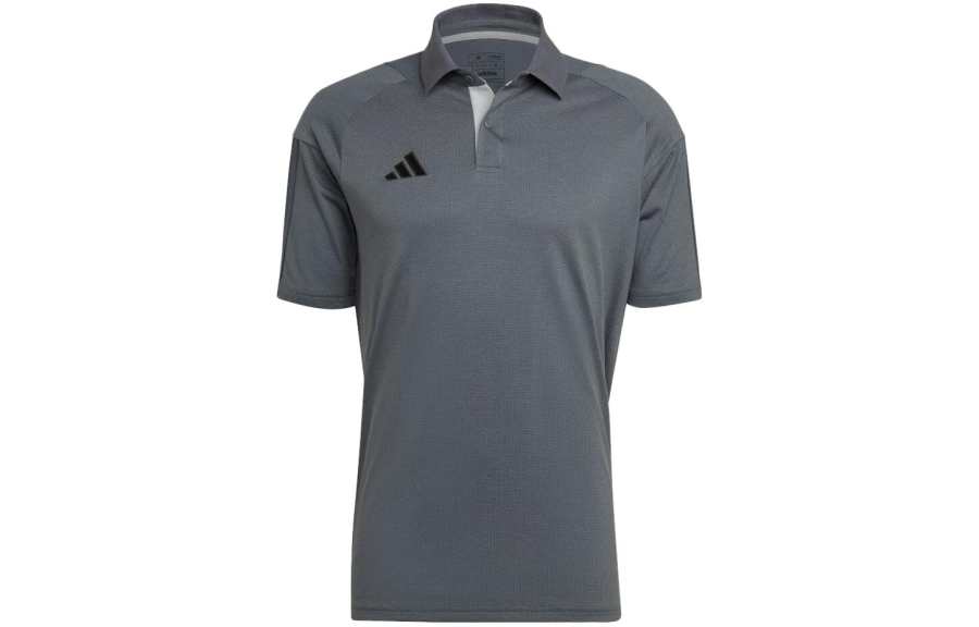 Adidas Adidas Polo Shirts Men's Dark Gray Polo Collar Moderate Straight Fit