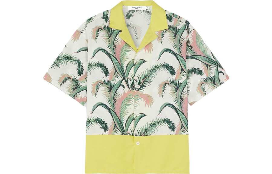 Maison Kitsune Maison Kitsuné Maison Kitsune Palm Frond Print Bowling Shirt