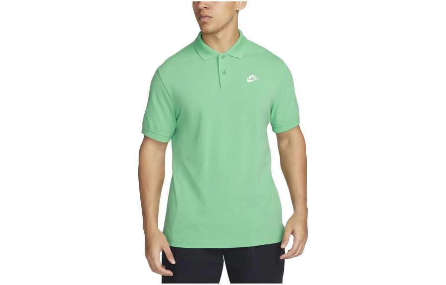 Nike Nike Polo Shirts Men's Green Polo Collar Moderate Straight Fit