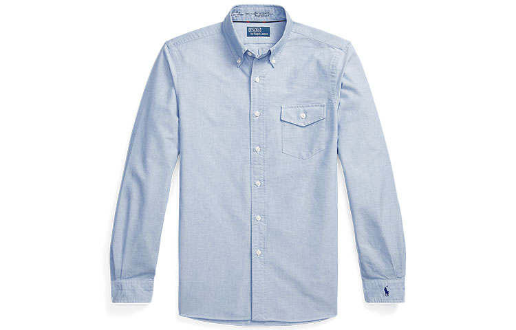Polo Ralph Lauren Shirts Men's Sky Blue Lapel Moderate Shirt