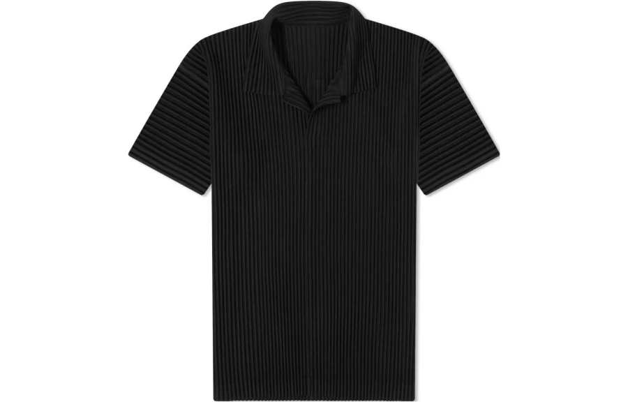 Homme Plissé Issey Miyake Issey Miyake V Neck Pleated Polo Shirt
