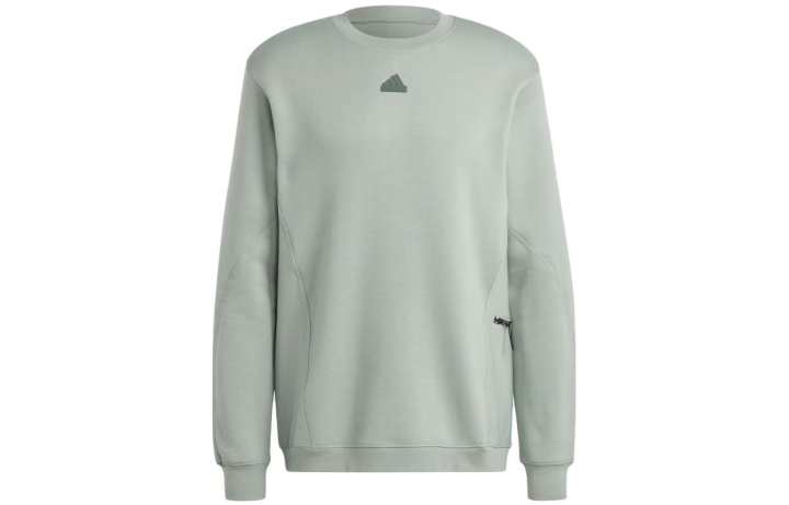 Adidas Adidas Sweatshirts Men's Silver Green Crew Neck Moderate Regular