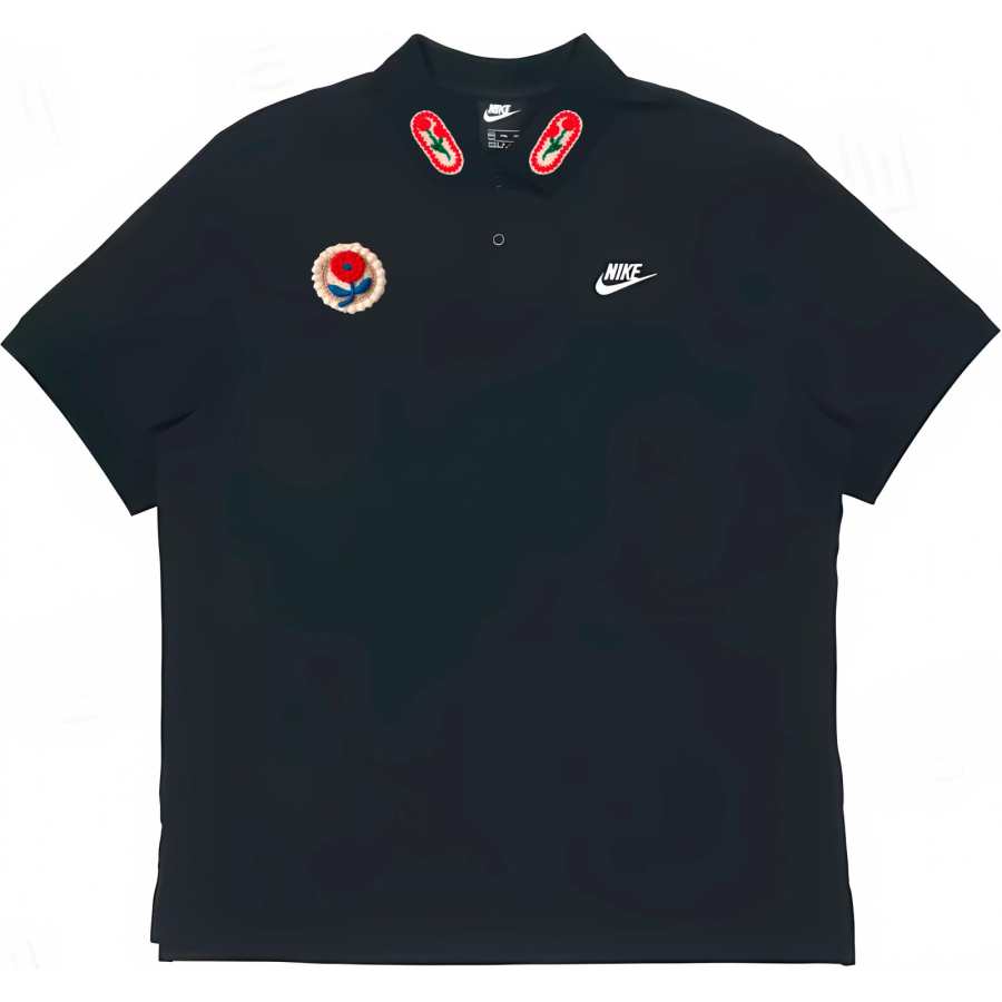 Nike Nike Polo Shirts Men's Black Polo Collar Moderate Straight Fit