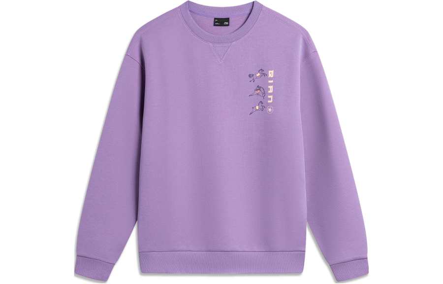 Li-Ning Li Ning Sports Life Collection Sweatshirt Unisex Soft Purple