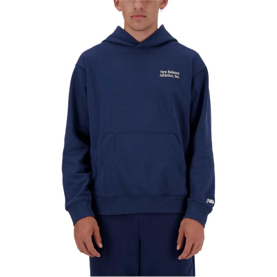 New Balance New Balance Athletics Embroidered Hoodie Sweatshirt Men's Marine Blue