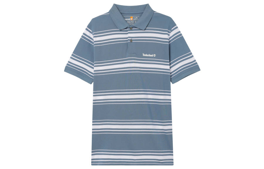 Timberland Polo Shirts Men's Marine Blue Polo Collar Moderate Straight Fit