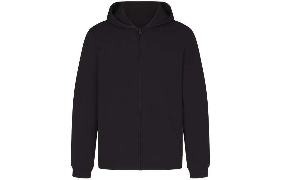 Skims JERSEY LOUNGE MENS ZIP UP HOODIE Sweatshirt Men's OBSIDIAN/Obsidian Color