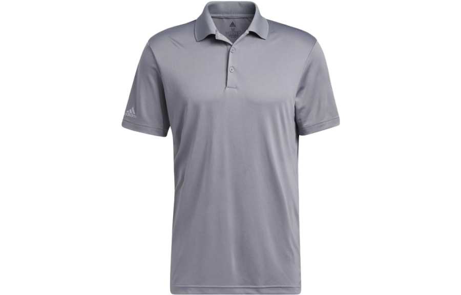 Adidas Adidas Polo Shirts Men's Gray Polo Collar Moderate Straight Fit