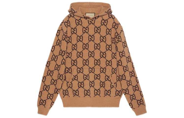 GUCCI GUCCI Gg Supreme pattern Wool Hoodie