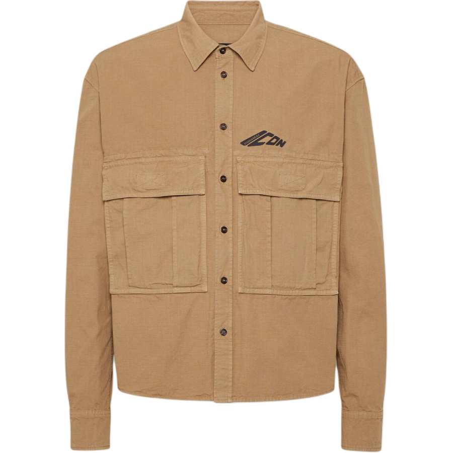 DSQUARED 2 Dsquared2 Icon Logo Printed Long Sleeved Shirt