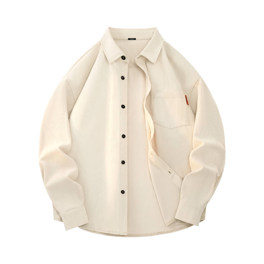MINISO MINISO Shirts Unisex Lapel Thickened And Fleece Lined Workwear