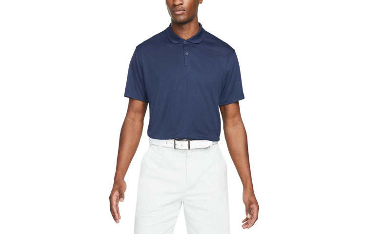 Nike Nike Polo Shirts Men's Marine Blue Polo Collar Moderate Straight Fit