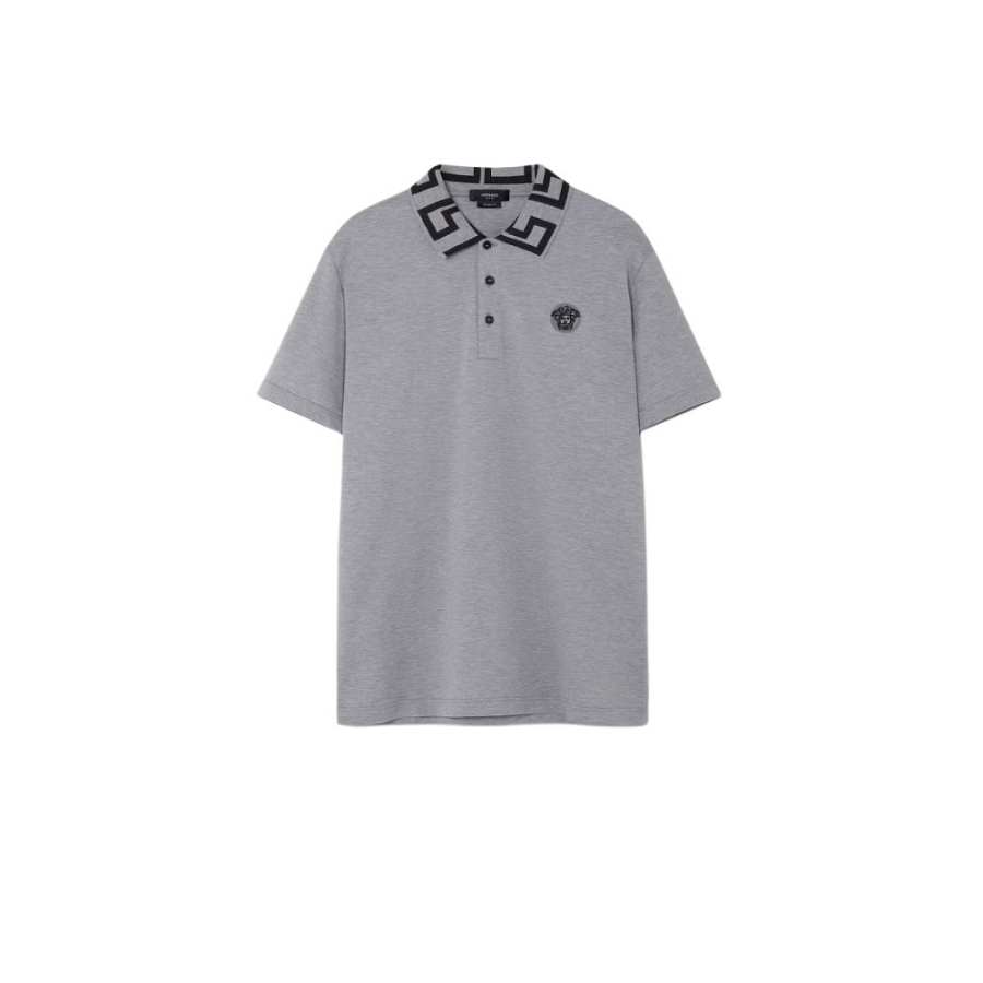 VERSACE VERSACE FW22 Polo Shirt Men's Gray