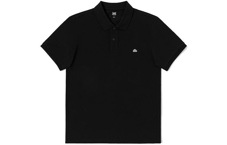 Lee Polo Shirts Men's Black Polo Collar Moderate Straight Fit