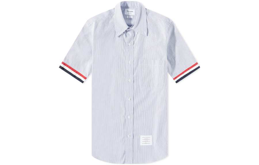 THOM BROWNE THOM BROWNE Rwb Striped Button-Up Shirt