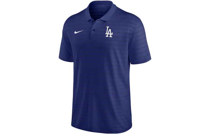 Nike Nike Los Angeles Dodgers Authentic Collection Striped Victory Men's Nike Dri-FIT Mlb Polo