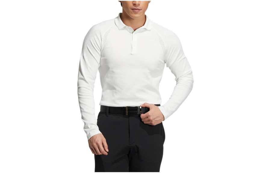 Adidas Adidas Polo Shirts Men's White Polo Collar Moderate Straight Fit