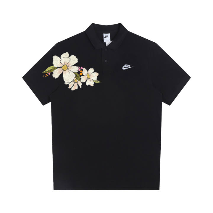 Nike Nike Polo Shirts Unisex Black Polo Collar Moderate Straight Fit