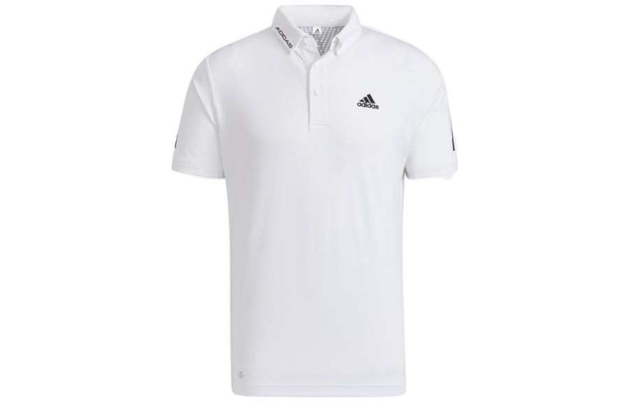 Adidas Adidas Polo Shirts Men's White Polo Collar Moderate Straight Fit