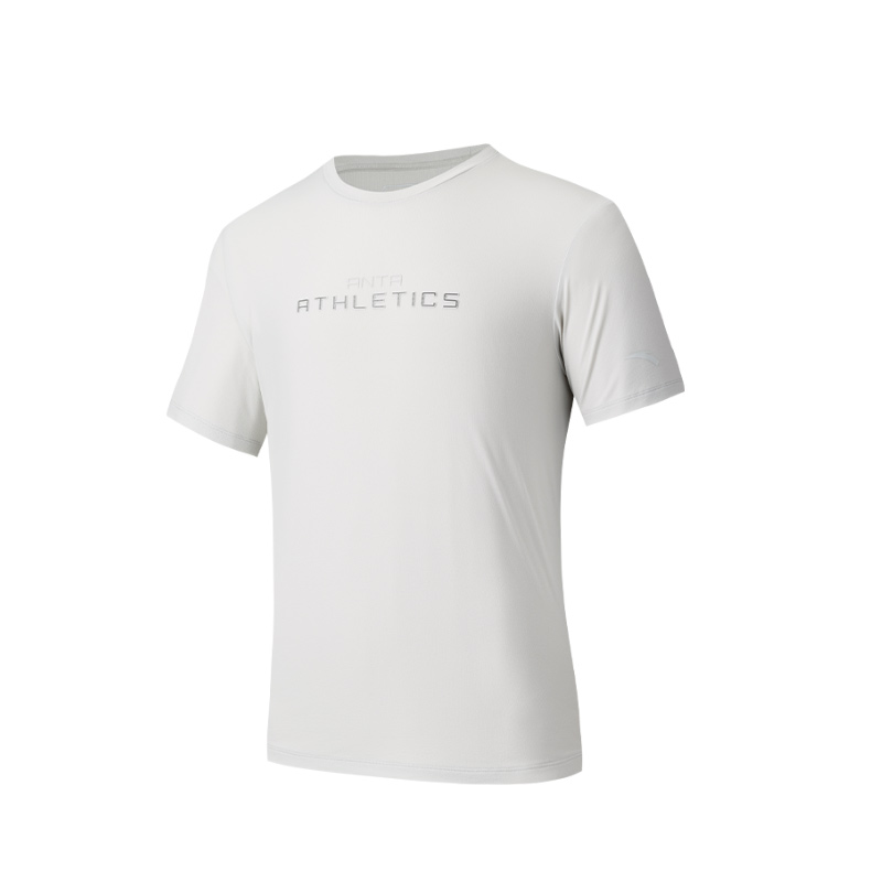 Anta Variety Training Collection T Shirt Men's Light Sand Gray