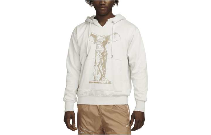 Nike Nike Sweatshirts Men's Gray White Hooded Moderate Regular