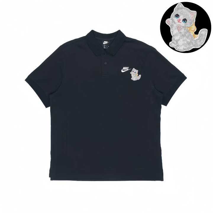 Nike Nike Polo Shirts Unisex Black Polo Collar Moderate Straight Fit