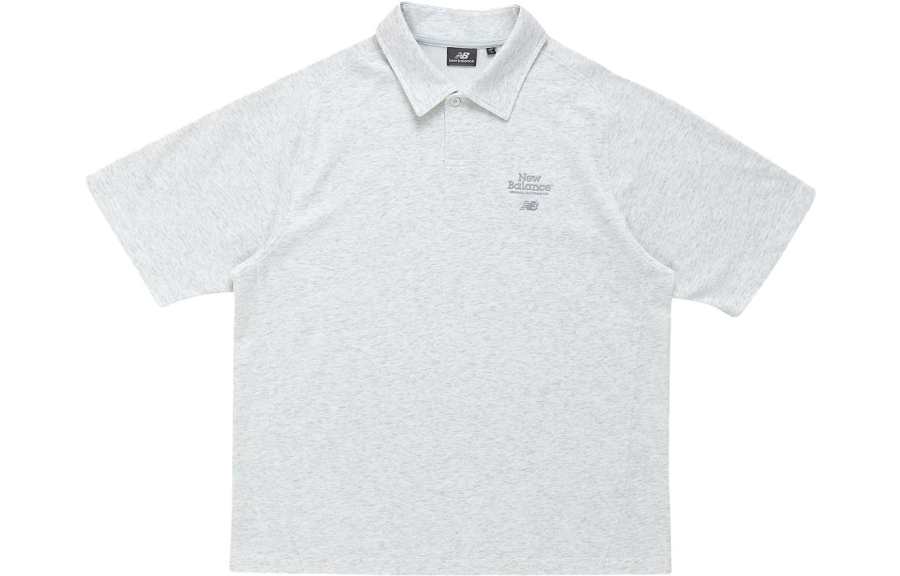 New Balance New Balance Polo Shirts Men's Gray Polo Collar Moderate Straight Fit