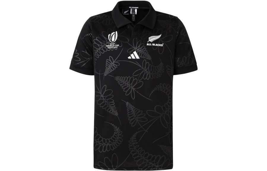 Adidas Adidas Polo Shirts Men's Black Polo Collar Moderate Straight Fit