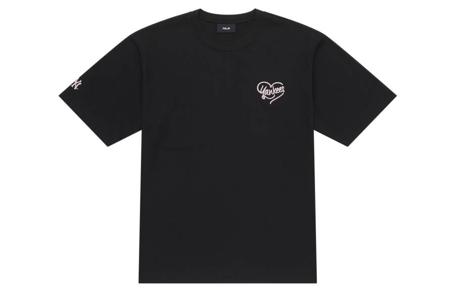 MLB New York Yankees Heart SS25 T Shirt Unisex Black