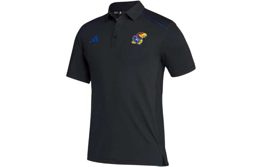 Adidas Adidas Polo Shirts Men's Black Polo Collar Moderate Straight Fit
