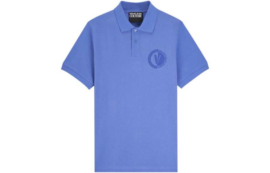 VERSACE JEANS COUTURE FW23 Polo Shirt Men's Blue