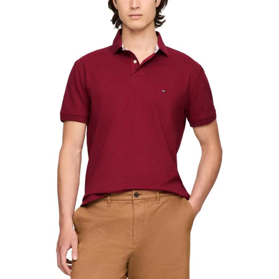Tommy Hilfiger Polo Shirt Men's Maroon