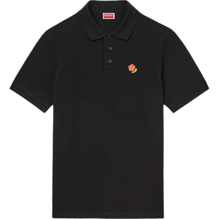 KENZO Floral Embroidered Short Sleeved Polo Shirt