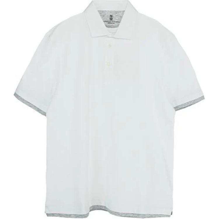 Brunello Cucinelli SS25 Polo Shirt Men's White