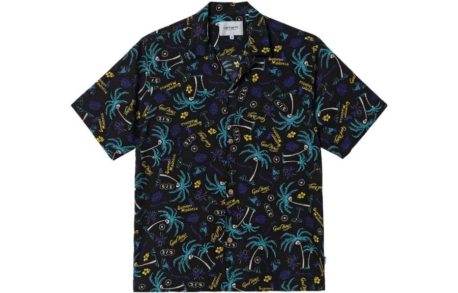 Carhartt WIP Shirts Unisex Black Cuban Collar Moderate Other