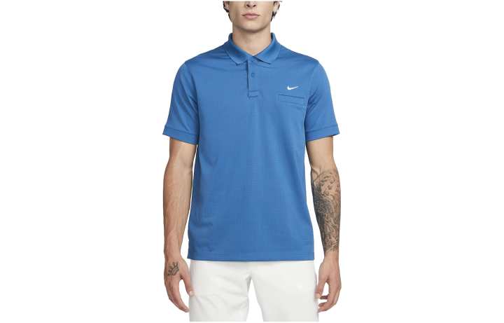Nike Nike Polo Shirts Men's Blue Polo Collar Moderate Straight Fit
