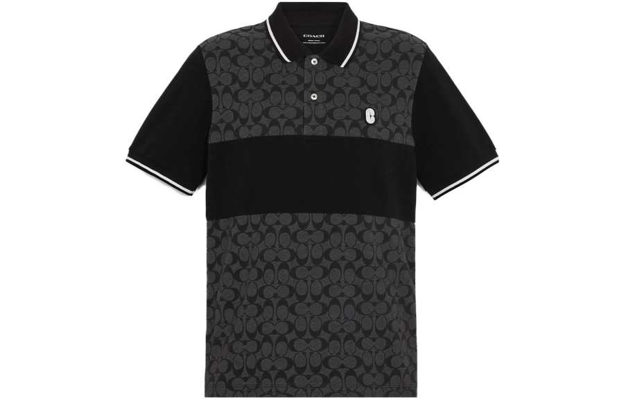 COACH SS23 Polo Shirt Men's Charcoal Gray