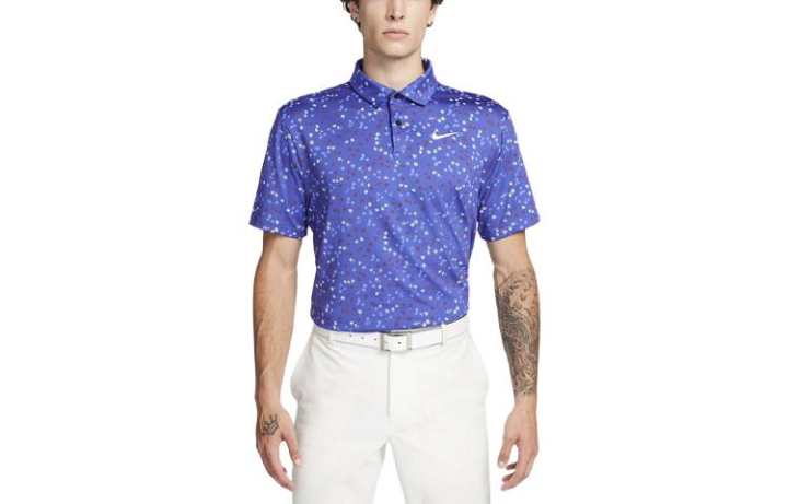 Nike Nike Polo Shirts Men's Blue Polo Collar Moderate Straight Fit