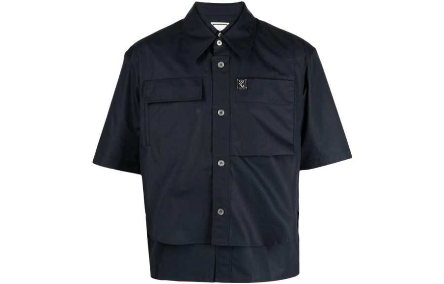 WOOYOUNGMI Shirts Men's Black Pointed Collar Moderate Other