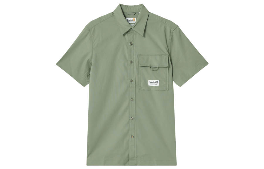 Timberland Shirts Men's Green Lapel Moderate