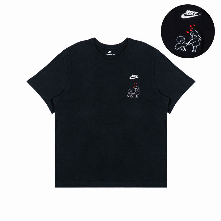 Nike Nike T Shirts Unisex Black Crew Neck Moderate Straight Fit