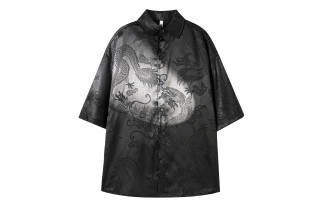 PAEFA Shirts Unisex Pointed Collar Thin Shirt