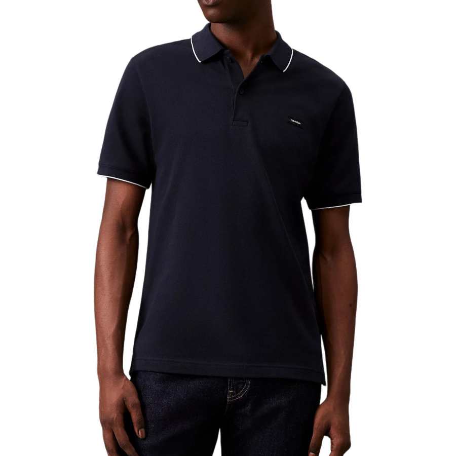 CALVIN KLEIN Polo Shirt Europe Version Men's Marine Blue