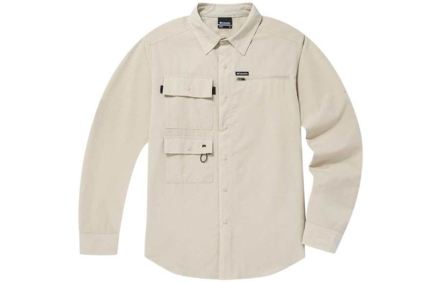 Columbia Shirts Men's Apricot Lapel Moderate Other