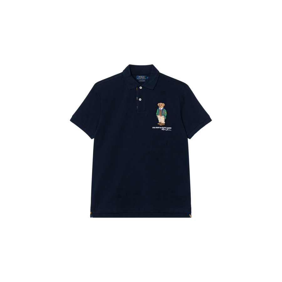 Polo Ralph Lauren Polo Bear Polo Shirt Custom Slim Fit Men's Marine Blue