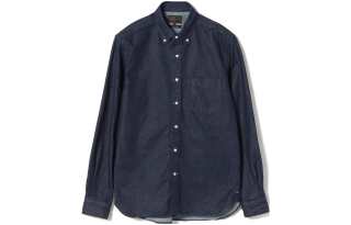 Beams Shirts Men's Indigo Lapel Moderate Shirt