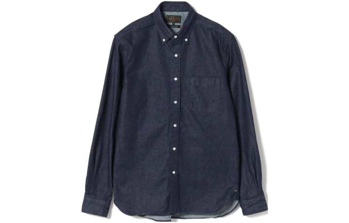 Beams Beams Shirts Men's Indigo Lapel Moderate Shirt