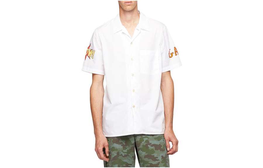 Paul Smith Shirts Men's White Cuban Collar Moderate Shirt