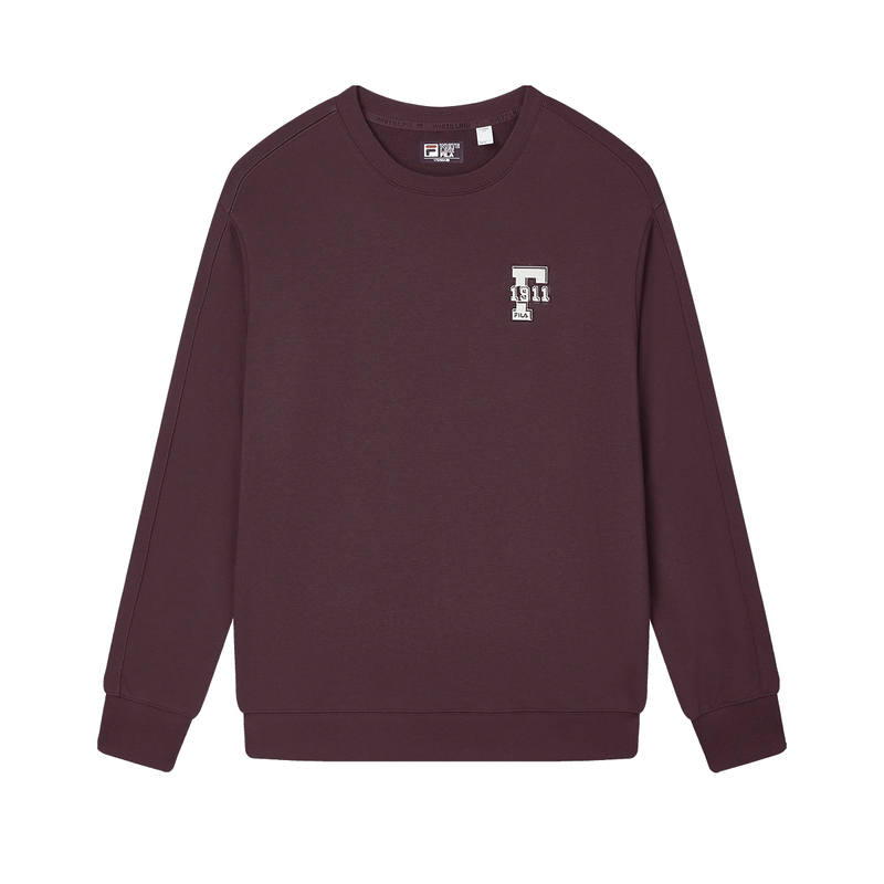 FILA Sweatshirts Unisex Earth Umber Crew Neck Moderate