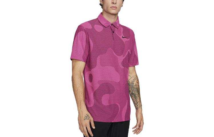 Nike Nike Polo Shirts Men's Rose Red Polo Collar Moderate Straight Fit